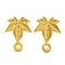 Ion Plating(IP) 304 Stainless Steel Studs Earring Findings, Maple Leaf, Real 18K Gold Plated, 20x15mm, Hole: 2.5mm, Pin: 11x0.5mm