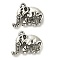 Tibetan Style Alloy Pendants, Cadmium Free & Lead Free, Elephant Charms, Antique Silver, 16x20x5mm, Hole: 1.6mm, about 456pcs/1000g