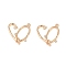 Brass Pendants with Clear Glass, Heart, Real 18K Gold Plated, 17x16.5x3.5mm, Hole: 1.2mm