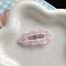 Cloud Shape Sweet Cute Plaid Hair Clip, Preppy Style Hair Accessories, For Girls Kids, Pearl Pink, 53mm