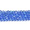 Transparent Electroplate Glass Beads Strands, AB Color Plated, Faceted, Bicone, Light Blue, 3.5~3.8x3mm, Hole: 0.8mm, about 113~115pcs/strand, 14.17~14.37 inch(36~36.5cm)