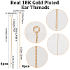 Beebeecraft 8Pcs 2 Style Brass Chain Stud Earring Findings KK-BBC0009-80-2