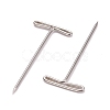 Nickel Plated Steel T Pins for Blocking Knitting FIND-D023-01P-01-2