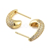 Rack Plating Teardrop Brass Stud Earrings EJEW-N055-25A-G-RS-2