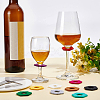 BENECREAT 60Pcs 12 Colors Felt Wine Glass Charms AJEW-BC0003-09-6