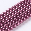 Eco-Friendly Dyed Glass Pearl Round Beads Strands HY-A002-6mm-RB027-1