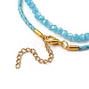 Glass Stretch Beaded Bracelets & Cotton Braided Cord Bracelet Sets BJEW-JB05401-02-3