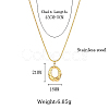 Stainless Steel Textured Ring Pendant Necklaces IH1561-01-3