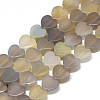 Natural Grey Agate Bead Strands G-T074-05-1