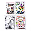 Mixed Pattern Half Round/Dome Printed Glass Cabochons GLAA-T029-16A-1