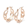 304 Stainless Steel Curb Chain Chunky Hoop Earrings for Women EJEW-P197-05RG-1
