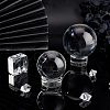 Fingerinspire 3Pcs 3 Style Glass Crystal Sphere Display Stand DJEW-FG0001-29-5