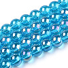 Electroplate Transparent Glass Beads Strands GLAA-T032-T6mm-AB06-1