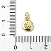 Moon Theme Brass Micro Pave Clear Cubic Zirconia Charms KK-H475-57G-09-3