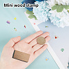 Square Wooden Stamps DIY-WH0546-008-4