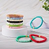 20Pcs 20 Colors Handmade Polymer Clay Heishi Surfer Stretch Bracelets Set with Synthetic Hematite BJEW-SW00043-2