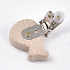 Beech Wood Baby Pacifier Holder Clips WOOD-T015-07-3