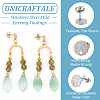 Unicraftale 40Pcs 2 Colors 304 Stainless Steel Stud Earring Findings STAS-UN0056-08-5