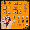  13 Styles Halloween Spray Painted Natural Wood Beads WOOD-TA0001-85-12