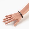Natural Lava Rock Beads Stretch Bracelets BJEW-JB03959-03-3