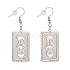 Non-Tarnish Chakra Theme Hollow Charm Dangle Earrings EJEW-JE04719-2