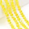 Electroplate Glass Beads Strands EGLA-A034-T6mm-L28-4