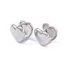 Brass Heart Hoop Earrings for Women EJEW-P215-05P-1