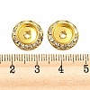 Brass Crystal Rhinestone Beads RB-F035-06C-G-3