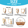 12Pcs 6 Style Brass Micro Pave Cubic Zirconia Hoop Earring Findings ZIRC-PJ0001-06-3