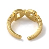 Rack Plating Arch Buckle Brass Micro Pave Clear Cubic Zirconia Open Cuff Rings RJEW-H235-03G-3