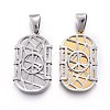 304 Stainless Steel Filigree Pendants STAS-O124-33M-2