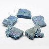 Electroplated Natural Druzy Crystal Beads Strands G-N0257-05-3