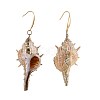 Electroplated Conch Shell Dangle Earrings EJEW-JE02984-02-2