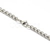 304 Stainless Steel Venetian Chain Box Chain Necklace Making STAS-A028-N031P-A-3