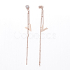 (Jewelry Parties Factory Sale)304 Stainless Steel Dangle Stud Earrings EJEW-F204-19-3