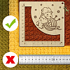 Wooden Square Frame Crochet Ruler DIY-WH0537-004-3