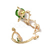 Alloy Rose Climber Wrap Around Stud Earrings for Women EJEW-A096-01D-3