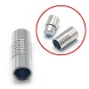 304 Stainless Steel Magnetic Clasps with Glue-in Ends STAS-E006-40-1