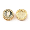 Brass Micro Pave Clear Cubic Zirconia Slide Charms KK-K342-09G-03-2