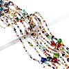 Mixed Electroplate Glass Beads Strands X-EGLA-A003-01-4