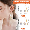 Beebeecraft 16Pcs 2 Size Brass Micro Clear Cubic Zirconia Earring Hooks KK-BBC0007-35-2