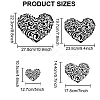 MAYJOYDIY US 1 Set Valentine's Day Theme PET Hollow Out Drawing Painting Stencils DIY-MA0002-78-2