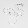 Anti-Tarnish Rhodium Plated 925 Sterling Silver Coreana Chain Necklaces STER-M086-17A-2