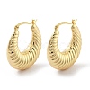 Brass Hoop Earrings EJEW-H301-03G-02-1