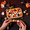 Craftdady 140Pcs Halloween Theme Painted Natural Wood Beads WOOD-CD0001-19-6