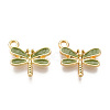 Light Gold Plated Alloy Charms X-ENAM-T009-02C-2