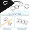 Unicraftale 24Pcs 4 Size 201 Stainless Steel Grooved Finger Ring Settings STAS-UN0048-53-5