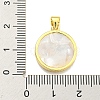 Brass Micro Pave Clear Cubic Zirconia Pendants KK-K354-04G-11-3