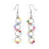 Acrylic Beaded Open Rings Dangle Earrings EJEW-JE04852-1