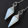 Natural & Synthetic Gemstone Hexagonal Pointed Dowsing Pendulums G-P552-05P-3